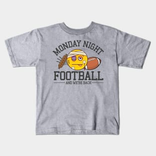 Monday Night Football Emoji Kids T-Shirt